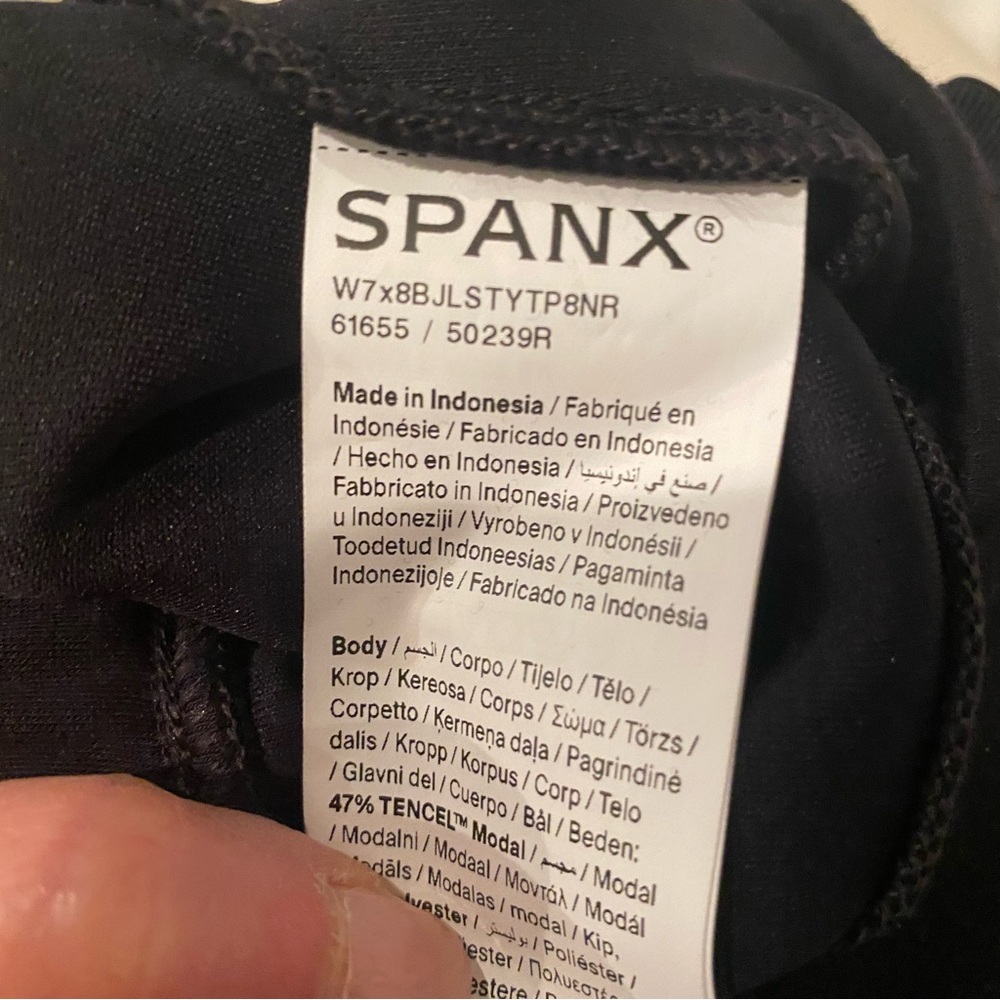 SPANX NWT air essential wide leg pull on pants in dark black size Medium - Picture 8 of 13